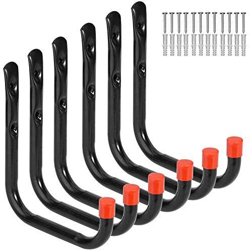 Heavy Duty Garage Storage Hooks, Wall Mounted Garden Tools Storage Hook Utility Organizer (7.9Inch x 7.5Inch) - size: 7.9inch X 7.5inch