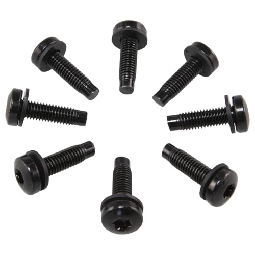 RLB-HILON 8PCS Screws Bolts M8 x 1.25 Compatible with Jeep Wrangler JK 2007-2018, for Pillars, Windshield Frame, Headlight, Door Hinges, Tail Light, Roll Bar