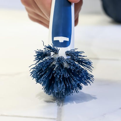 Unger 2-in-1 Grout and Corner Scrubber Brush Tool, Crevice Bathroom Cleaning Supplies for Showers, Door Tracks, Tile, and Bathtubs, Household 360-Degree Scrubbing Power - style: 2-in-1 Grout & Corner Scrubber