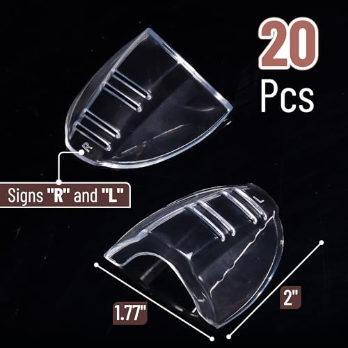 UNCO- Safety Side Shields for Glasses, 2/4/6/10/12/16/20/24/30/32 pcs, Safety Glasses Side Shields for Eyeglasses - style: 20 Pcs