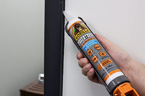 Gorilla Waterproof Caulk & Seal 100% Silicone Sealant; Clear; 10oz Cartridge (Pack of 6)