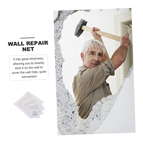 jojofuny 12pcs Mesh Wall Patches Dry Wall Patch Self-Adhesive Drywall Repair Kit Suitable for Home Repairing Supplies