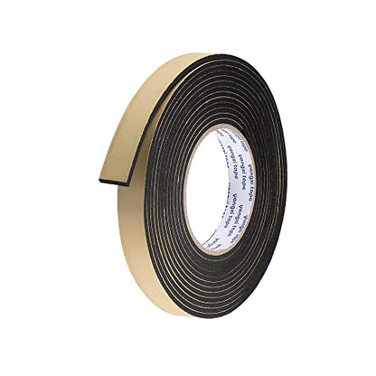uxcell Sealing Foam Tape 20mm Wide 3mm Thick 5m/16.4ft Long, EVA Self Adhesive Weather Strip for Window Door Insulation - size: 20mmx3mmx5m