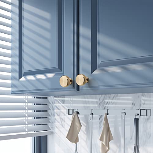 Amerdeco 10 Pack Gold Knurled Cabinet Knobs Kitchen Cabinet Handles for Drawer Dresser, Cupboard and Wardrobe ZH0036 - color: Gold