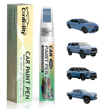 Cavalry Blue(8W2) Touch Up Paint Pen for Toyota,Car Paint Scratch Repair Pen Quick and Easy Fix Auto Paint Scratch - color: Cavalry Blue(8W2)for FJ Cruiser/4Runner/Tacoma/Tundra/Camry/RAV4/Yaris