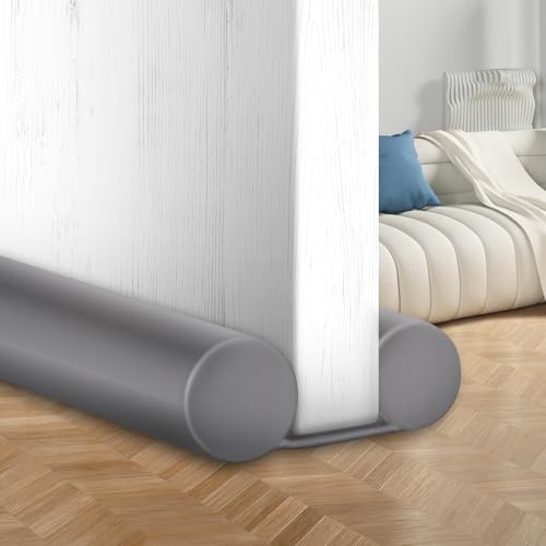 MAXTID Under Door Draft Stopper 32, 36, 38 Inches - Grey Door Sweep Insulation for Winter, Cold Air Draft Blocker - color: Gray, size: 38 in