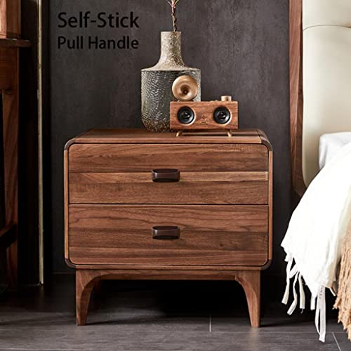 6 Pack Self-Stick Instant Cabinet Handle Pulls Drawer Pull Helper with Adhesive Sliding Door Handle Stick On Handle for Glass Windows Wardrobes Peel and Stick Knob Drill Free 6pcs/Set (coffee) - color: Coffee