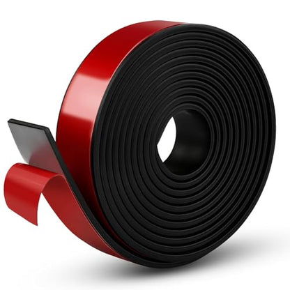 Neoprene Rubber Strips, 1" Wide X 1/8" Thick X 115" Long Adhesive Solid Rubber Strip Sheet, Rolls & Strips Gasket Strip with Adhesive Backing for Crafts, DIY, Warehouse Floor, Liner, Seal - size: 1" Wide X 1/8" Thick X 115" Long