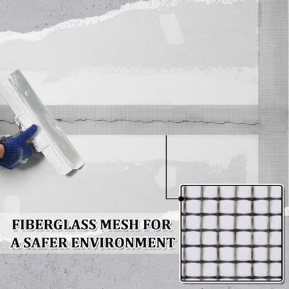 350 ft x 4 Inch Cement Board Joint Tape Self Adhesive Durable Gray Fiberglass Mesh Drywall Mesh Repair Tape for Cement Board Joints Repairing, Sealing and Strengthening - size: 350 Ft X 4 Inch