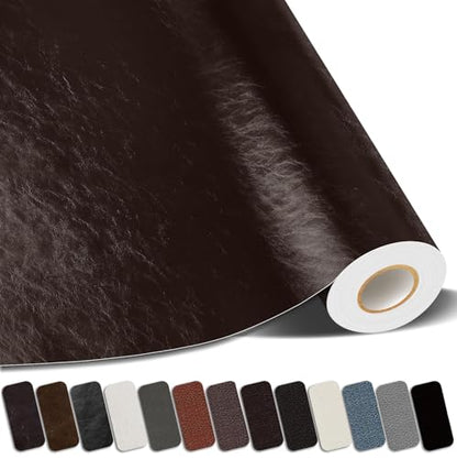 Leather Repair Patches, 3.5X79 Inch Self-Adhesive Leather Repair Tape, Stretch Vinyl Repair Kit for Couch Furniture Sofas Car Seats (Dark Brown, 3.5X79 Inch) - color: Glossy Dark Brown, size: 3.5X79 Inch
