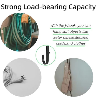 4 Pcs J-Shape Hooks Compatible with for Suncast Shed Accessories Organizing Tools Ladders Ropes