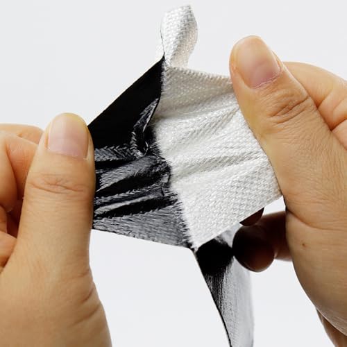 Waterproof Tape Heavy Duty, Tear Resistant Adhesive Tape for Outdoor Repair, Strong Duct Tape for Canvas, Tarp, Tent, Boat Cover, Awning, Vinyl, Plastic - All Weather UV Resistant Patch Kit, Black - color: Black