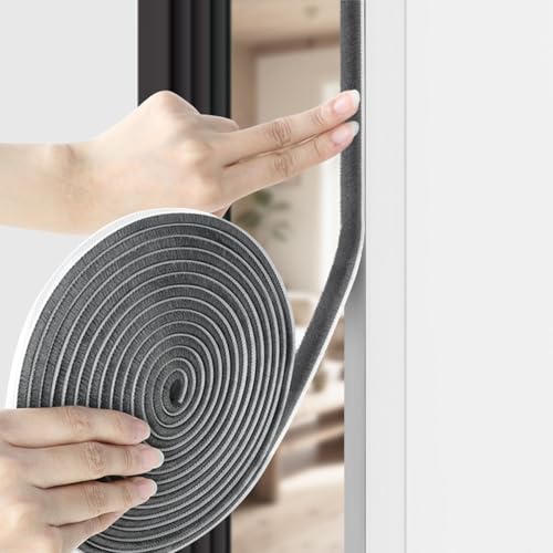 Brush Weather Stripping,33 Feet,Seal-Effective Weather Stripping for Doors & Windows,Insulation Strip for Gap Filling,Draft Stopper for Exterior Doors,Window Seal,and Conditioner,Grey - color: Gray, size: 0.4in Brush x 0.4in Backing x 33Ft