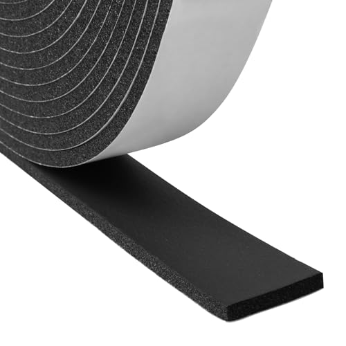 Foam Insulation Tape, 1/2In x 1/16In x 16.4Ft Weather Stripping Door Seal Strip for Doors and Windows,Sliding Door,Sound Proof Soundproofing Door Seal,Weatherstrip,Air Conditioning Seal Strip - size: 1/2In x 1/16In x 16.4Ft