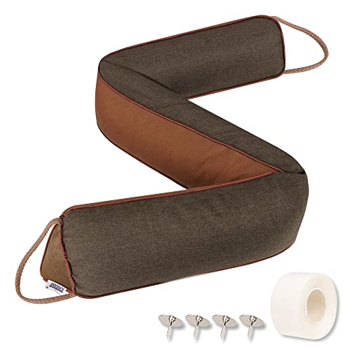 TORRAMI 32" Door Draft Stopper Under Bottom Insulation Noise Air Stopper 2.36LB,Sound Proof Draft Guard Seal for Doors and Windows - Triangle Coffee - color: Coffee Triangle, size: 32 inch