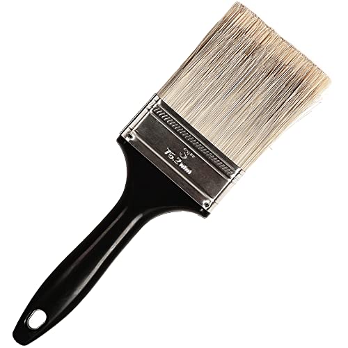 14 Ea 3 Inch Paint Brushes, Home Wall Trim House Paintbrush Bulk with Treated Plastic Handle, Cheap Paint Brushes for Wall Decor - size: 3 inches