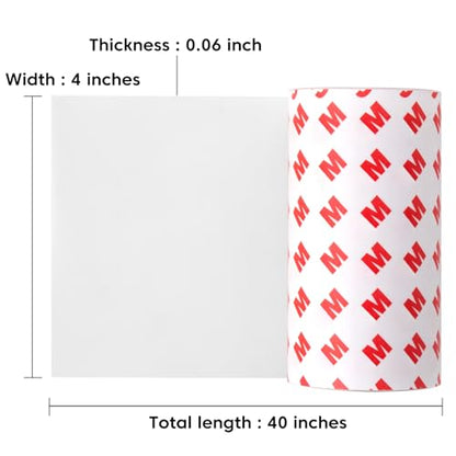 Non Slip Furniture Pads for Hardwood Floors, Cuttable Self Adhesive Anti Slip Furniture Pads Silicone Rubber Feet for Furniture Electronics Home Appliances, 4 x 40 Inches (Translucent)