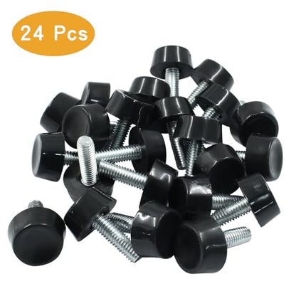 24 Pcs M6 Furniture Leveling Feet Adjustable Table Levelers Chair Glide Leveling Screw in Threaded for Patio Furniture Tables Chairs - size: M6