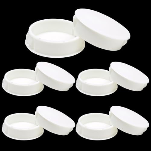 1-1/2 In/38 mm Plastic Hole Plugs, White Locking Snap in Locking Screw Hole Covers Flush Mount Round Panel Plugs, Tubing Post End Cap for Chair Table Furniture Cabinets, 10PCS - style: 38mm (1-1/2")