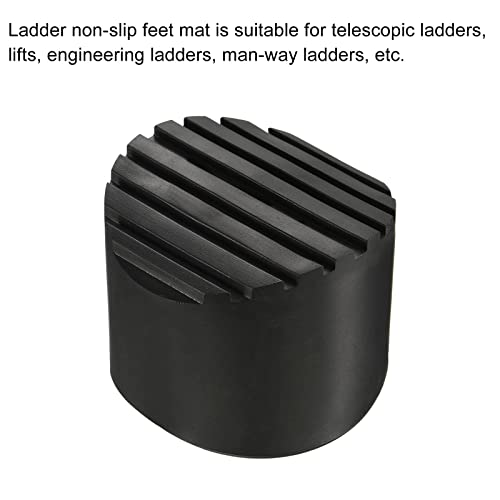 MECCANIXITY Ladder Non-Slip Feet Mat 68mm ID Rubber Round Telescopic Ladder Accessories Pad Cover Cushion for Ladder Protection Black Pack of 4 - size: 68mm