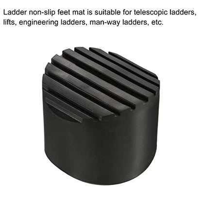 MECCANIXITY Ladder Non-Slip Feet Mat 68mm ID Rubber Round Telescopic Ladder Accessories Pad Cover Cushion for Ladder Protection Black Pack of 4 - size: 68mm