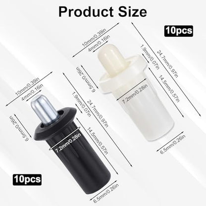 20Pcs Cabinet Door Repair Pins Damper Replacement Repair Pins Spring Loaded Pins Metal Furniture Fittings Connector Telescopic Pins