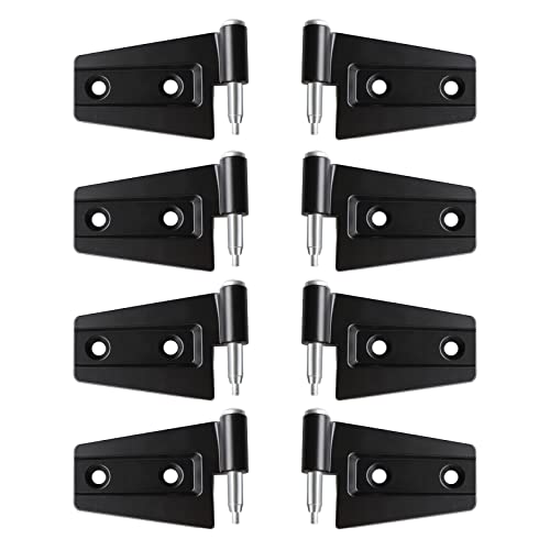 Door Hinges Compatible with Wrangl-er JK JKU Unlimited 2007-2018 Aluminum Door Hinge Kits 2 Doors & 4 Doors (8 Pcs w/ 16 Pcs Screws) - size: 4 Door Outside Hinges