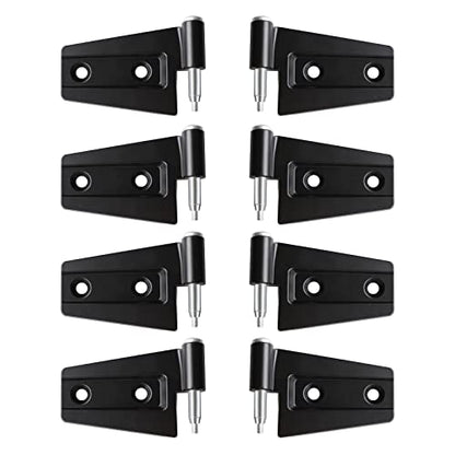 Door Hinges Compatible with Wrangl-er JK JKU Unlimited 2007-2018 Aluminum Door Hinge Kits 2 Doors & 4 Doors (8 Pcs w/ 16 Pcs Screws) - size: 4 Door Outside Hinges