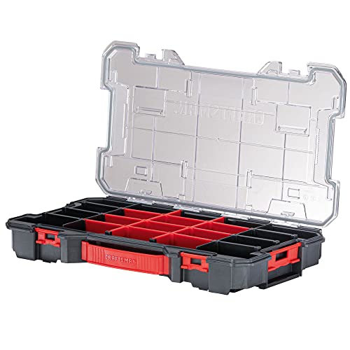 CRAFTSMAN VERSASTACK Storage Organizer, Small Parts Organizer, 20-Compartments, Lid Includes Secure Latch (CMST17828)