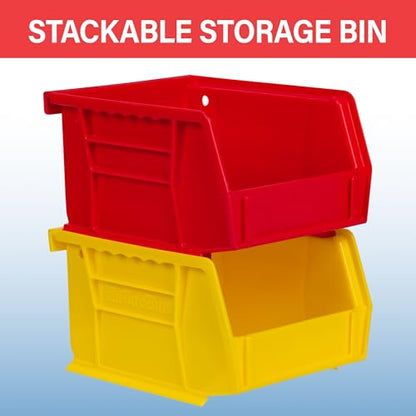 Akro-Mils 30210 AkroBins Plastic Storage Bins, Space-Saving Stackable Bins for Garage, Pantry, Craft Organization, 5" x 4" x 3", Clear, 24-Pack - color: Clear