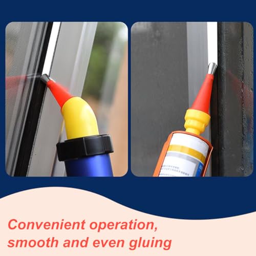 Caulk Finisher Kit Caulking Nozzle Tips Stainless Steel with Connection Bases Replacement 30 Pieces - style: Normal