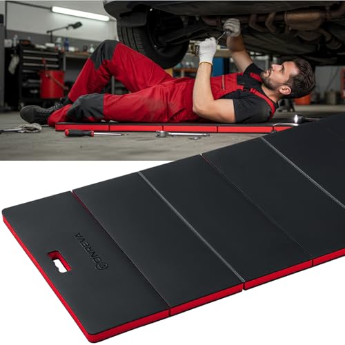 ONREVA Mechanic Mat 48x24x1.2 inch, Kneeling Mat for Working Under Car, Mechanics Pad for Ground, Extra Large Folding Kneeling Pad, High-Density Thick Knee Creeper Mat