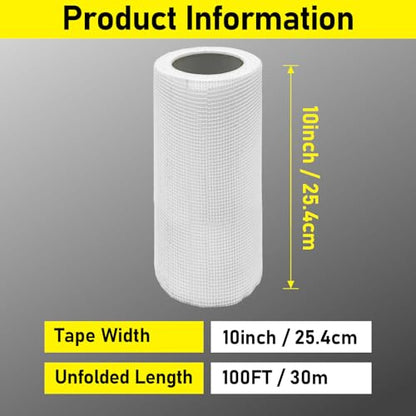 10" 100 Feet Drywall Joint Tape, Self-Adhesive Encrypted Fiberglass Drywall Repair Mesh Tape for Wall Cracks and Seam Patch - size: 10" x 100ft