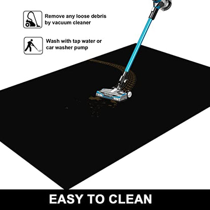 AiBOB Garage Floor Mat, 36 X 50 inches, Oil Spill Mat Under Car, Waterproof Backing Absorbent Pad Protects Floor, Durable, Reusable, Black - size: 50'' X 36''
