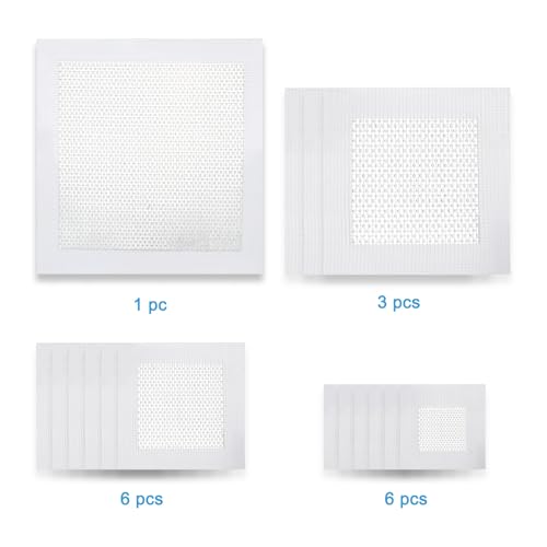 Dry Wall Patch Kits, 16 PCS Self-Adhesive Drywall Repair Kit of 2/4/6/8 Inch, Sturdy & Easy to Use for Wall Repair