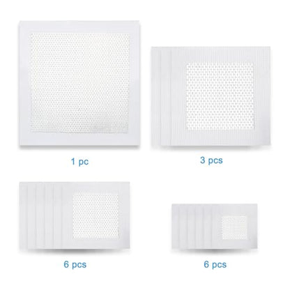 Dry Wall Patch Kits, 16 PCS Self-Adhesive Drywall Repair Kit of 2/4/6/8 Inch, Sturdy & Easy to Use for Wall Repair