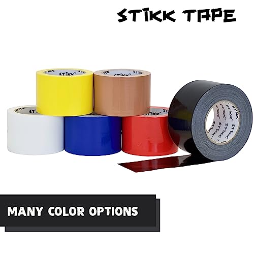 STIKK Duct Tape - Black Duck Tape - 3 inch x 60 Yards - Heavy Duty Tape for Repairs, Household Projects - for Commercial HVAC and Construction - Effective Heavy Duty Waterproof Duct Tape - color: Black