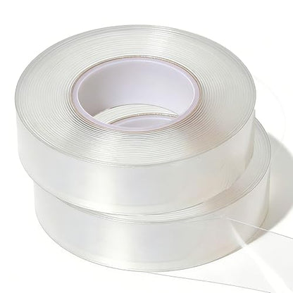 Valley'sYuMiao 2Rolls, Nano Double Sided Mountinging Tape, Adhesive-self Heavy Duty Tape, 2 Sides Sticky Tack Tape for Painted Walls AC Hanging Clear, 0.7in×10fts, 20fts Total Long - size: 2Rolls, 0.7″, 20fts TL