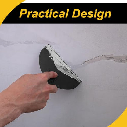 4 Pcs Putty Scraper 2" ABS Plastic Spatula Drywall Patch Repair Spreader Wall Covering Smoother Black - size: 2"