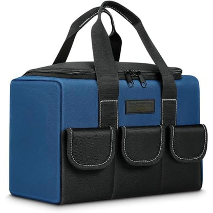 Heavy-Duty Tool Bag with Wide Mouth - Durable Polyester Material, Multiple Compartments and Pockets, No Assembly Required, for Tool Storage, Carrying and Organization