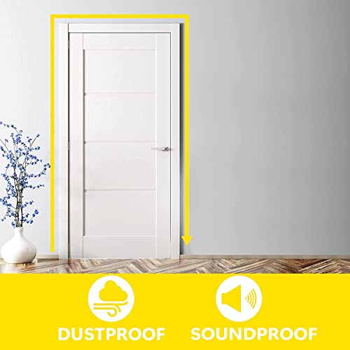 White Weatherstripping 1/4" W x 1/8" T, Foam Seal Strip for Window Door, Adhesive Foam Insulation Tape Reduce Noise Dust Cold Air, 16FT Each x 3 Rolls - size: 1/4"W x 1/8"T