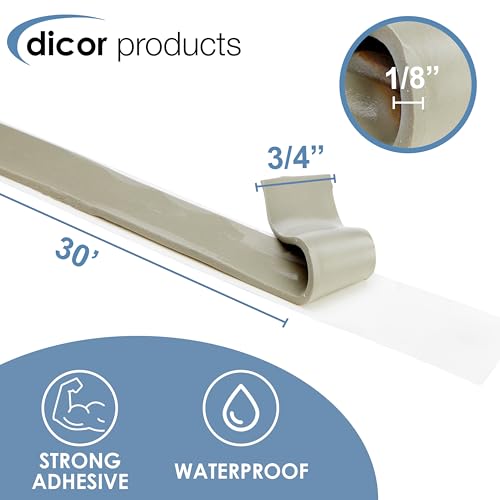 Dicor BT-1834-1 Butyl Seal Tape - 1/8" x 3/4" x 30' Repair Tape for RV, Trailer, Motorhome, Window, and Vent Sealing - size: 1 Pack, style: 1/8" x 3/4" x 30'
