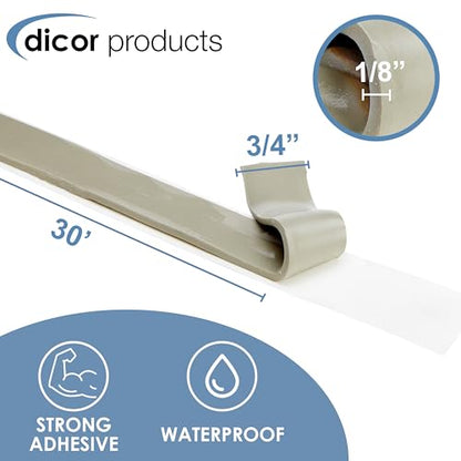 Dicor BT-1834-1 Butyl Seal Tape - 1/8" x 3/4" x 30' Repair Tape for RV, Trailer, Motorhome, Window, and Vent Sealing - size: 1 Pack, style: 1/8" x 3/4" x 30'