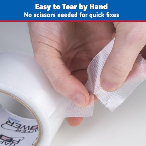Gaffer Power Clear Repair Tape 2” x 20 Yards – Transparent Waterproof Duct Tape for Discreet Repairs, Sealing & Patching – Heavy Duty, Weather Resistant - size: 2 Inch x 20 Yards