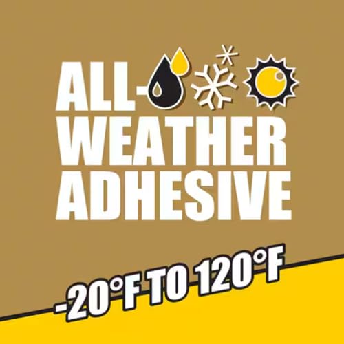 Titebond PROvantage Heavy Duty Construction Adhesive 10 Oz. (12 Pack) – Bonds Wood, Metal, Concrete, Brick, Tile, & More, VOC-Compliant, Waterproof, Extreme Temperature – 5251