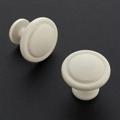 Ravinte 3 Pack 1-1/4 inch Kitchen Cabinet Knobs White Frosted Dresser Zinc Pulls Door Drawer Handles for Dresser Drawers - color: White