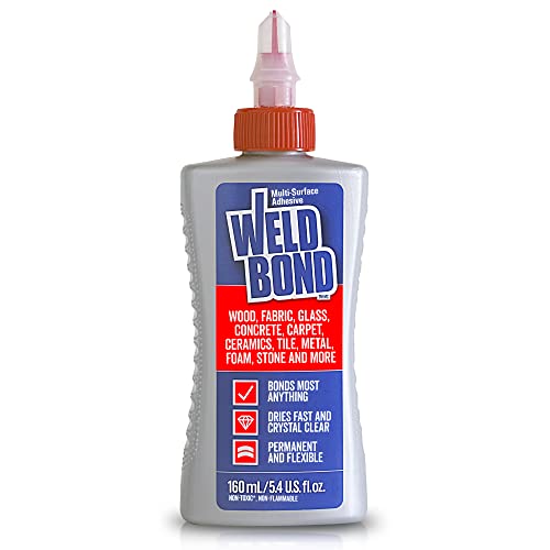 Weldbond Multi-Surface Strong Glue – Fast Drying Glue for Wood, Tile, Ceramic, Pottery, Glass & More – Heavy Duty Adhesive for Mosaic, Crafts, Wood Working & Repairs – 5.4oz (160ml), 1 Pack - size: 1 Pack