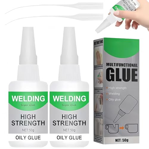 Magic Glue, Universal Super Glue Strong Bonding Magic Glues Multifunctional Magic Glues Oily Glue All Purpose Super Glues for Metal, Plastic, Wood, Ceramics (2 Pcs) - color: 2 Pcs