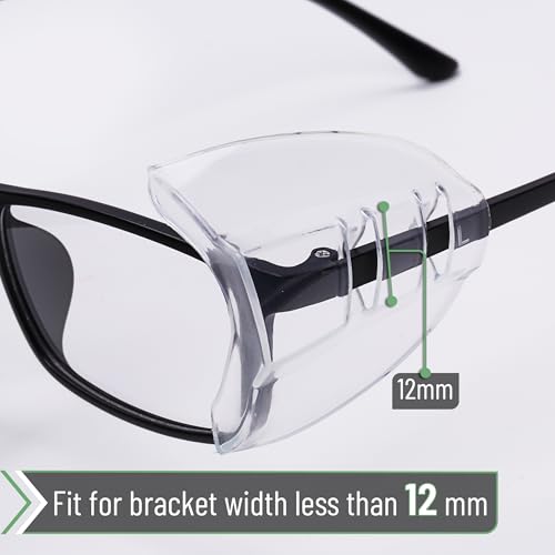UNCO- Safety Side Shields for Glasses, 2/4/6/10/12/16/20/24/30/32 pcs, Safety Glasses Side Shields for Eyeglasses - style: 32 Pcs