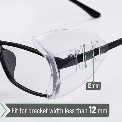 UNCO- Safety Side Shields for Glasses, 2/4/6/10/12/16/20/24/30/32 pcs, Safety Glasses Side Shields for Eyeglasses - style: 32 Pcs